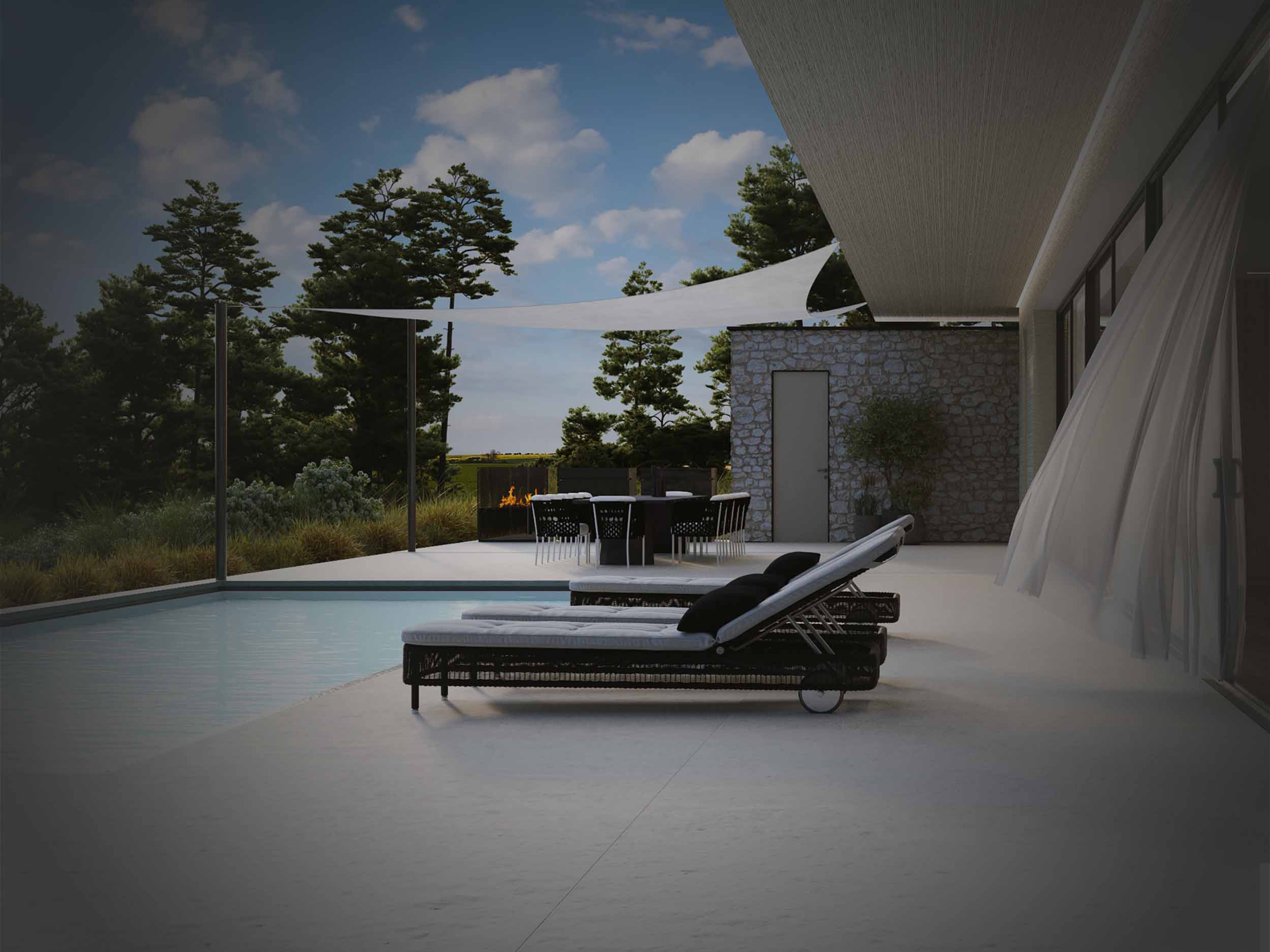 Bild: Pool mit Liege